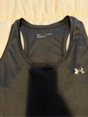 Under Armour Black Racerback Swim Tank Top with Logo